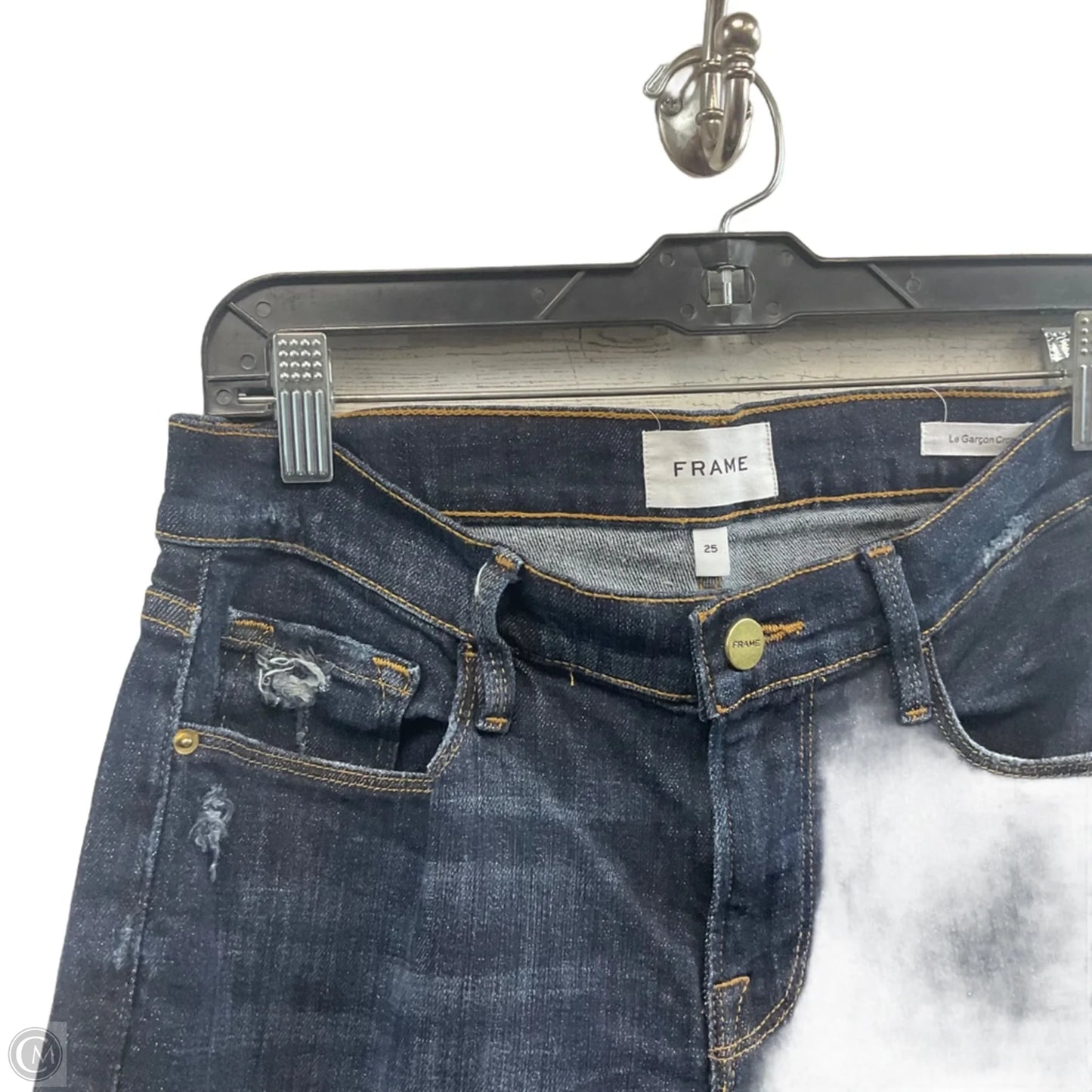 Jeans Straight By Frame In Blue Denim, Size: 0