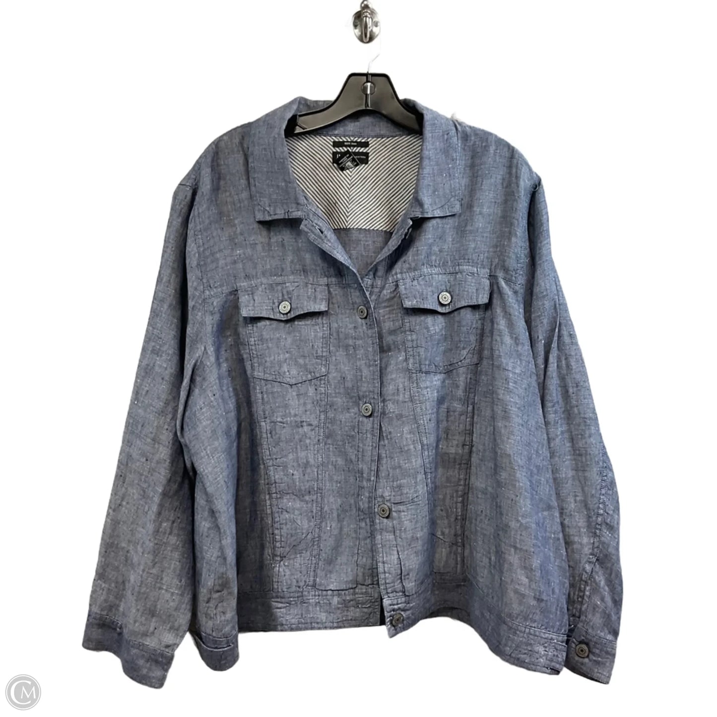 Top Long Sleeve By Jones New York In Blue, Size: 2x