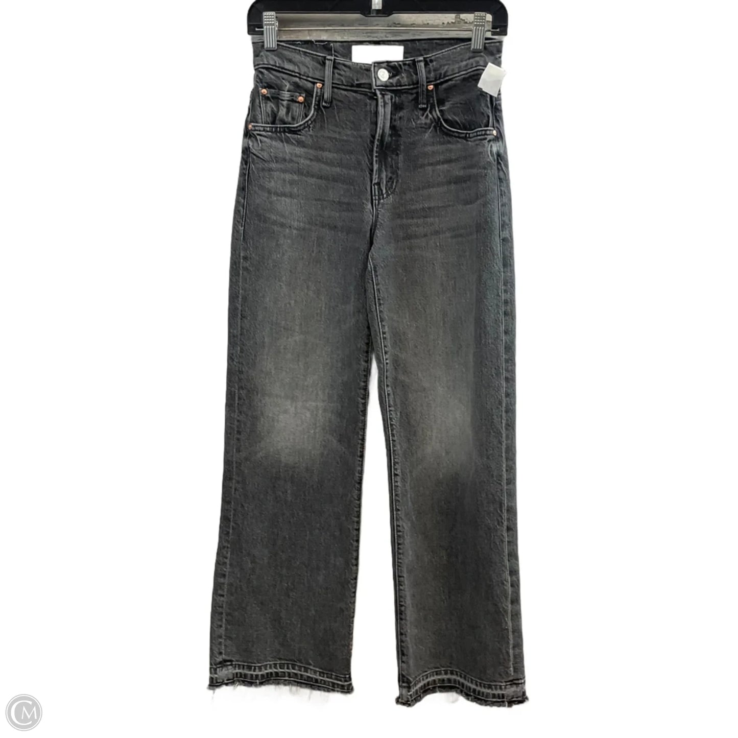 Jeans Wide Leg By Mother In Black Denim, Size: 0