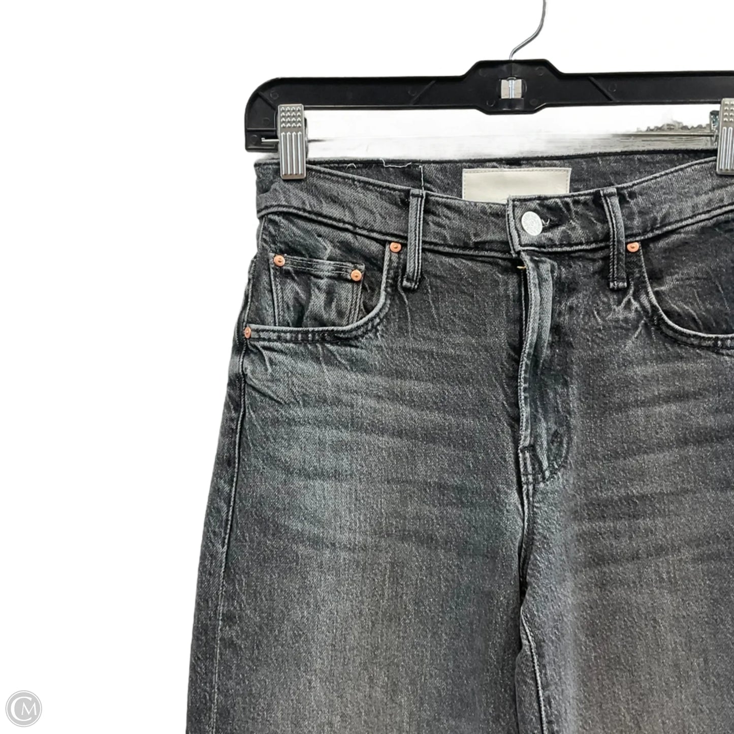 Jeans Wide Leg By Mother In Black Denim, Size: 0