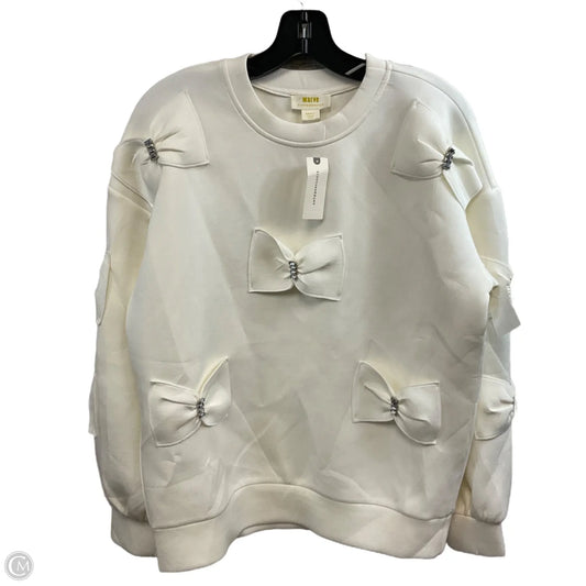 Sweatshirt Crewneck By Maeve In Cream, Size: S