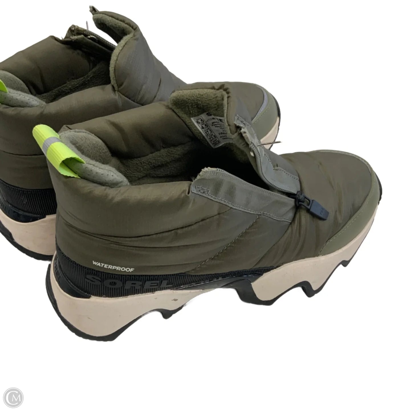 Boots Ankle Flats By Sorel In Green, Size: 6.5