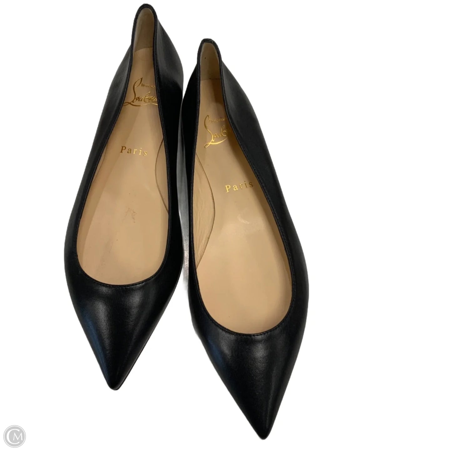 Shoes Luxury Designer By Christian Louboutin In Black, Size: 6.5