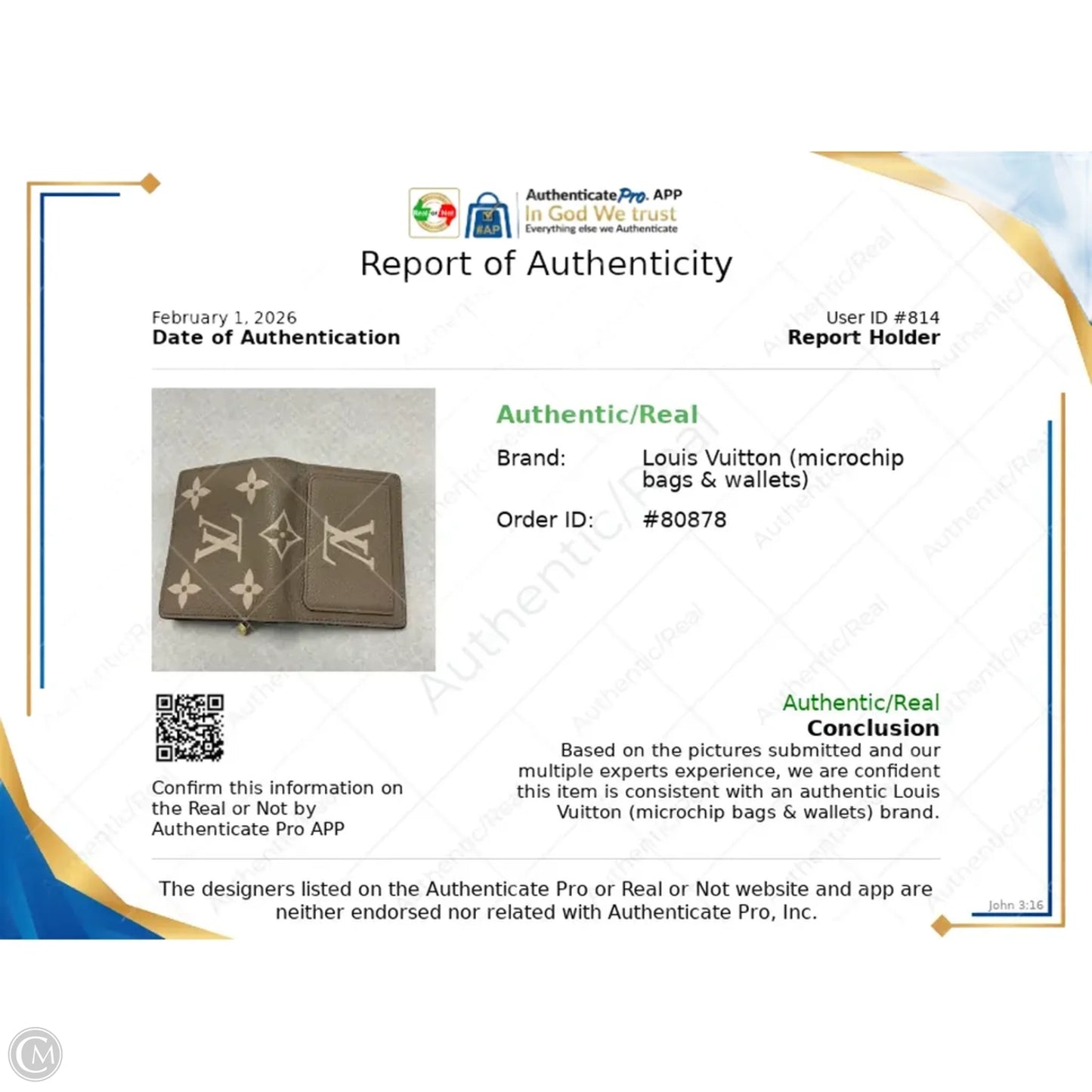 Wristlet Luxury Designer By Louis Vuitton, Size: Small