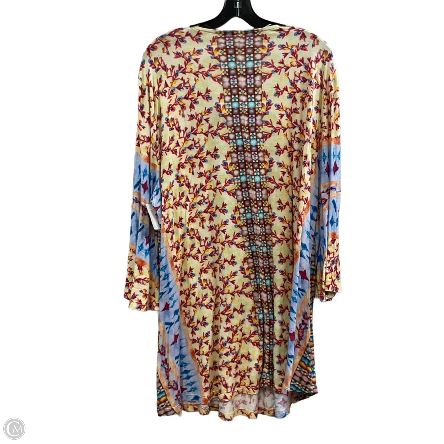 Top 3/4 Sleeve By Soft Surroundings In Yellow, Size: 1x