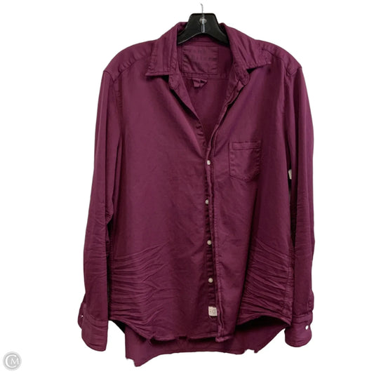 Blouse Long Sleeve By Frank And Eileen In Purple, Size: M