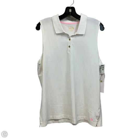 Top Sleeveless By Lilly Pulitzer In White, Size: Xl