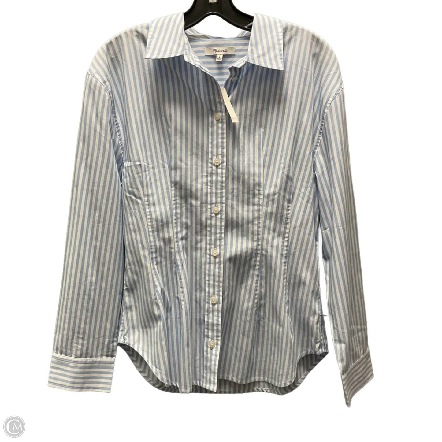 Blouse Long Sleeve By Madewell In Blue, Size: M