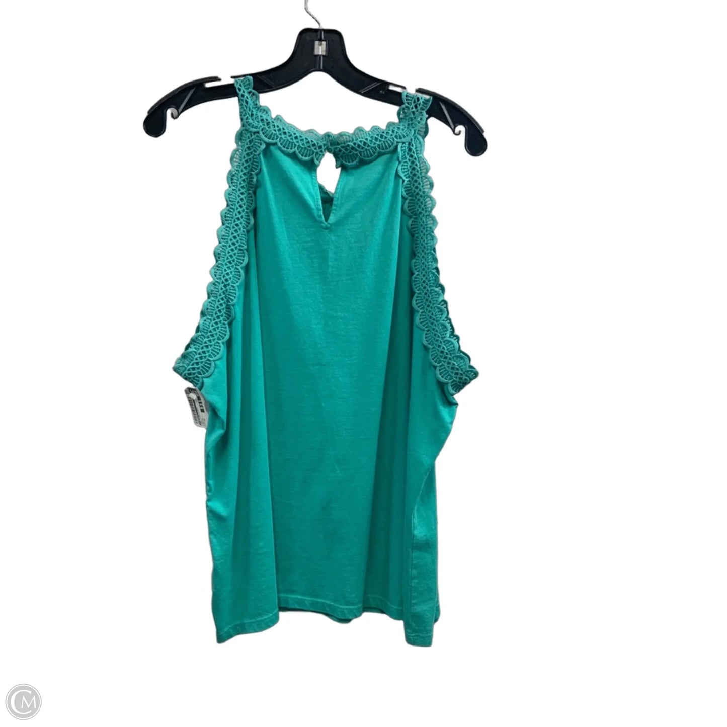 Top Sleeveless By Talbots In Green, Size: 2x