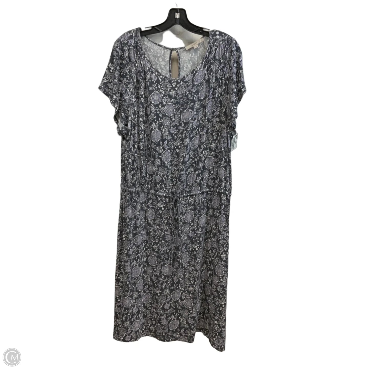 Dress Casual Midi By Loft In Grey, Size: Xl