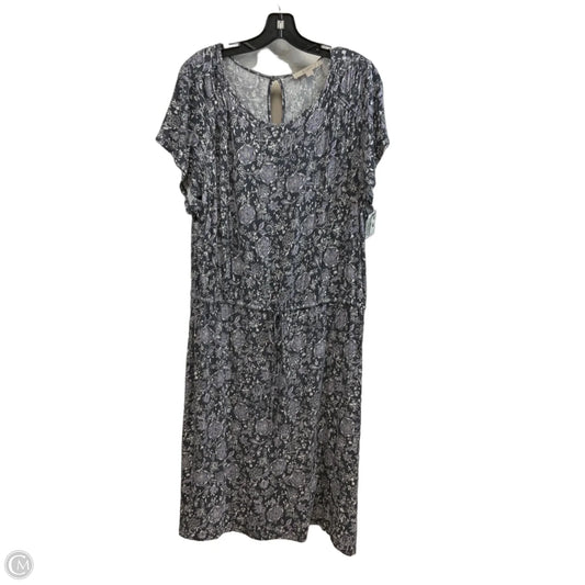 Dress Casual Midi By Loft In Grey, Size: Xl