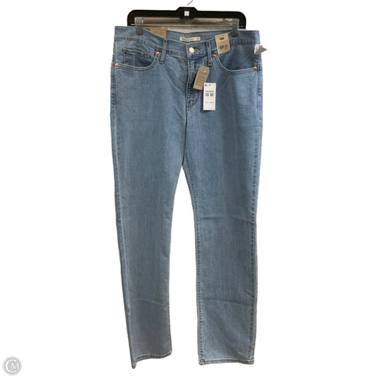 Jeans Straight By Levis In Blue Denim, Size: 16
