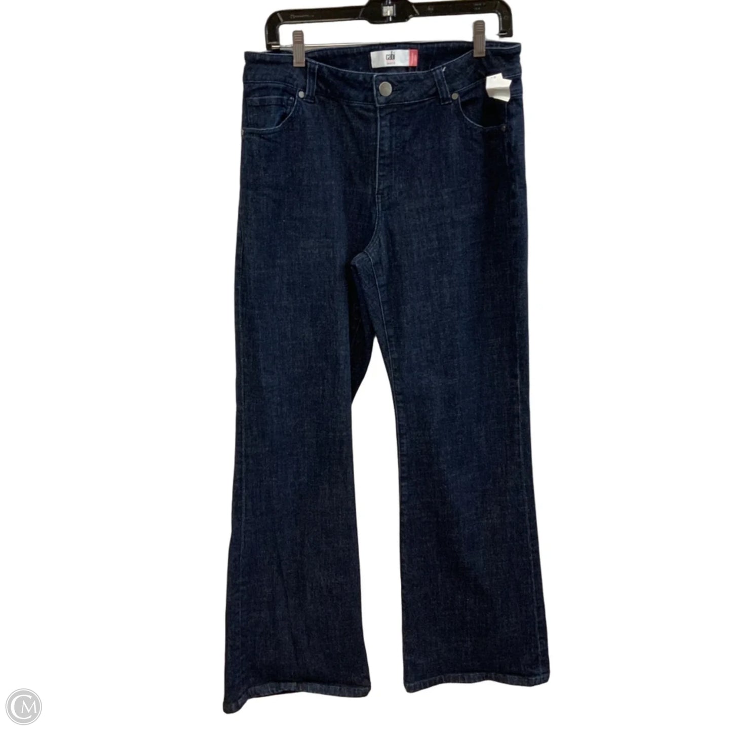 Jeans Flared By Cabi In Blue Denim, Size: 8