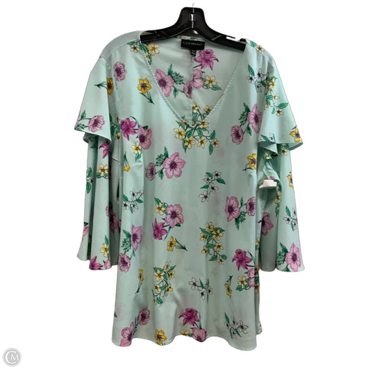 Top Long Sleeve By Lane Bryant In Green, Size: 2x