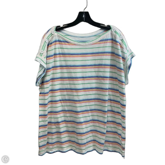 Top Short Sleeve By Talbots In White, Size: 2x