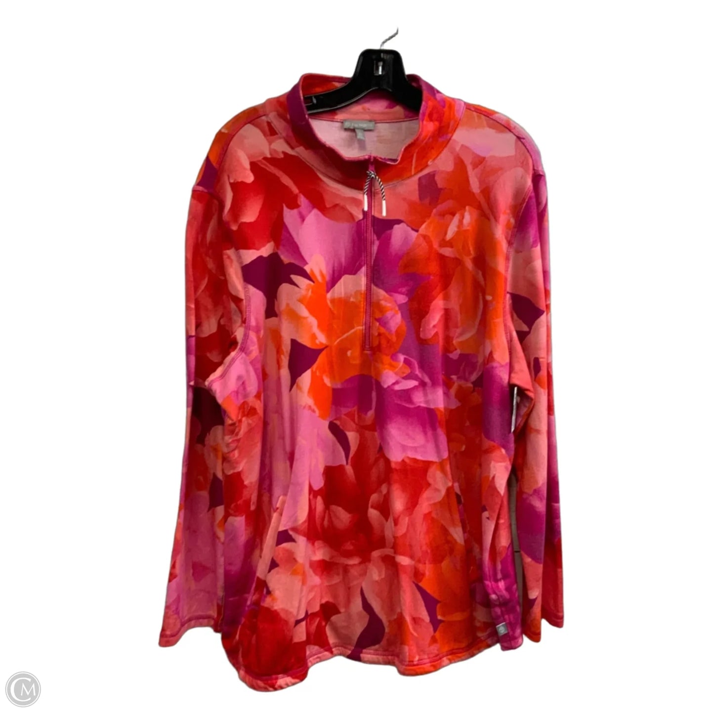 Top Long Sleeve By Talbots In Orange, Size: 2x