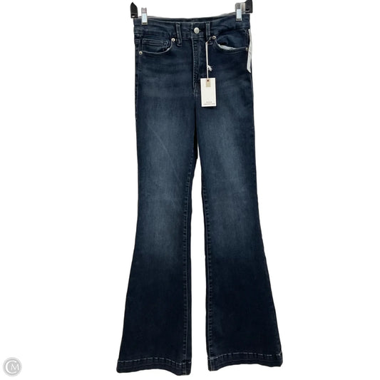 Jeans Flared By Good American In Blue Denim, Size: 0