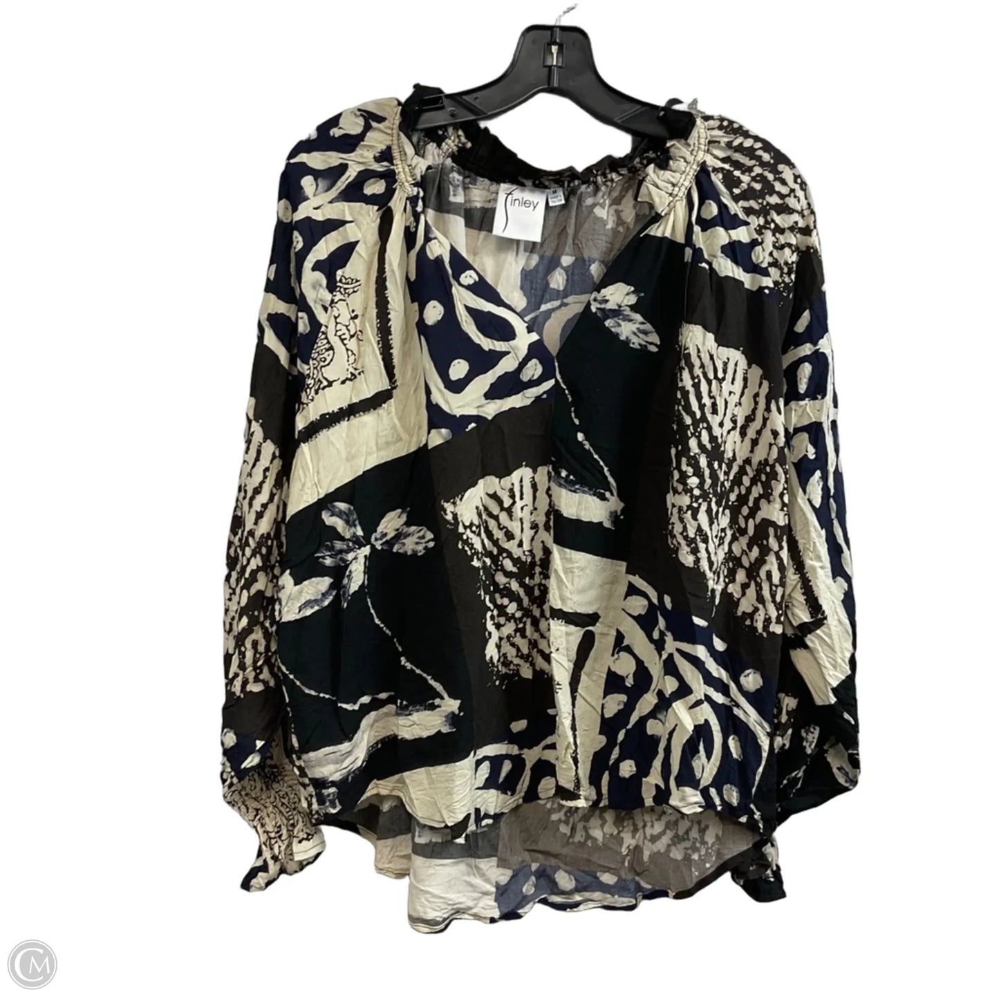 Top Long Sleeve By FINLEY In Brown, Size: M