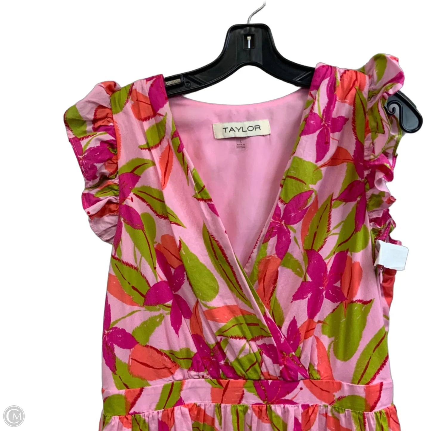 Dress Casual Short By Taylor In Pink, Size: L