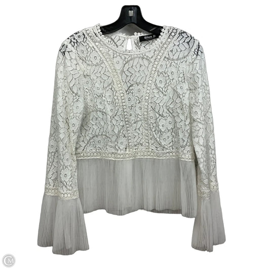 Blouse Long Sleeve By Blue B In White, Size: M