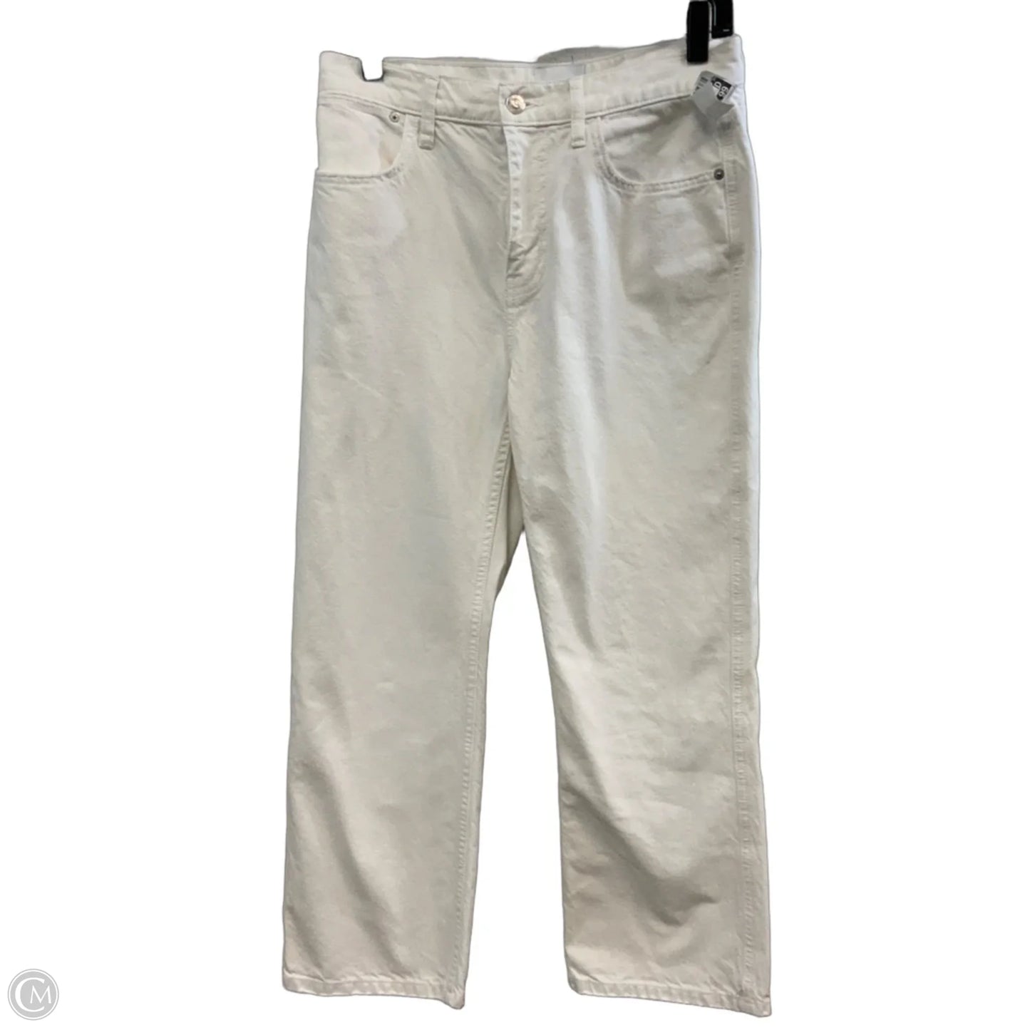 Jeans Straight By Current Elliott In White Denim, Size: 8