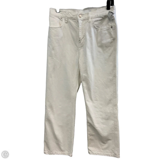 Jeans Straight By Current Elliott In White Denim, Size: 8