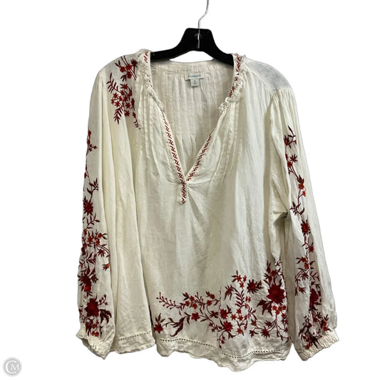 Top Long Sleeve By Sundance In Cream, Size: Xl