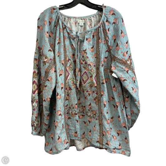 Top Long Sleeve By Sundance In Blue, Size: Xl