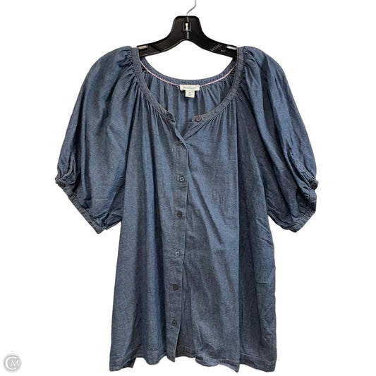 Top Short Sleeve By Sundance In Blue, Size: Xl