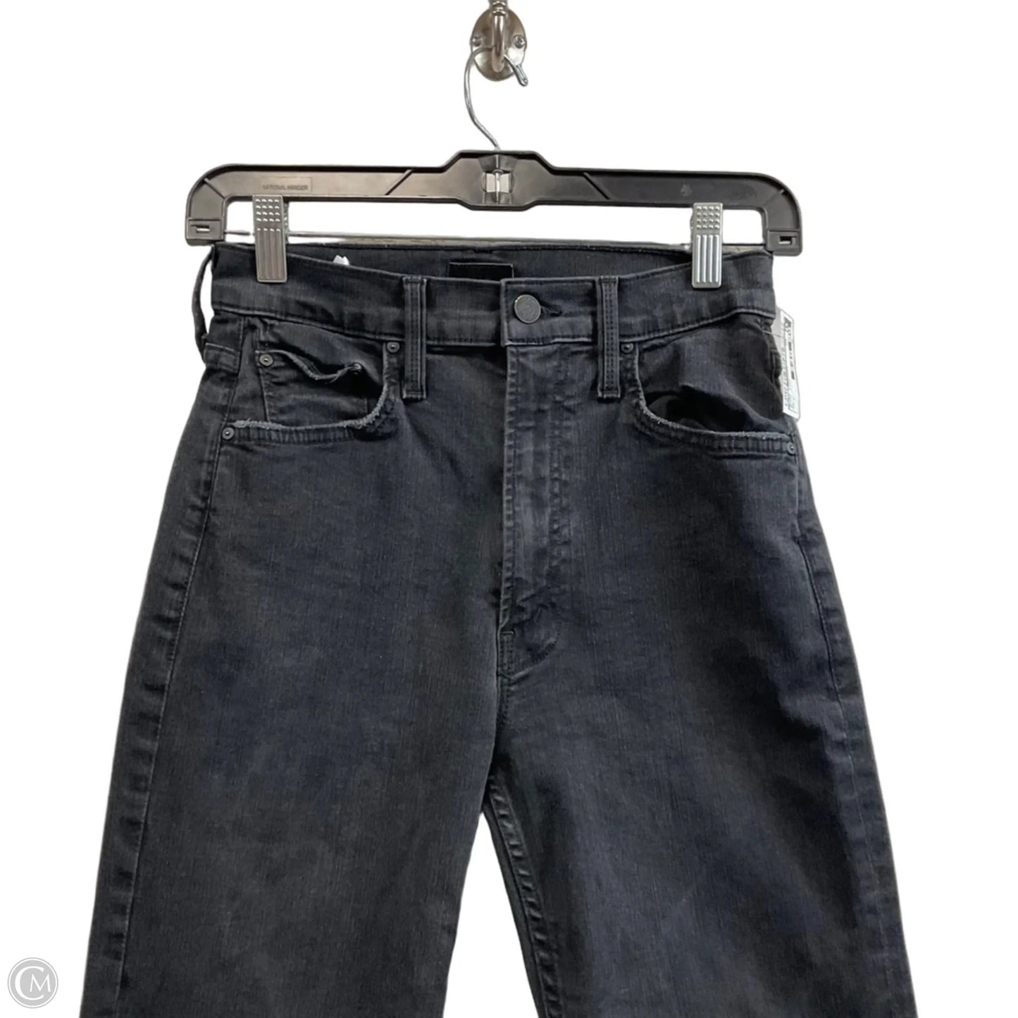 Jeans Straight By Mother In Black Denim, Size: 2