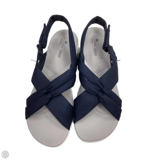 Sandals Flats By Clarks In Blue, Size: 10
