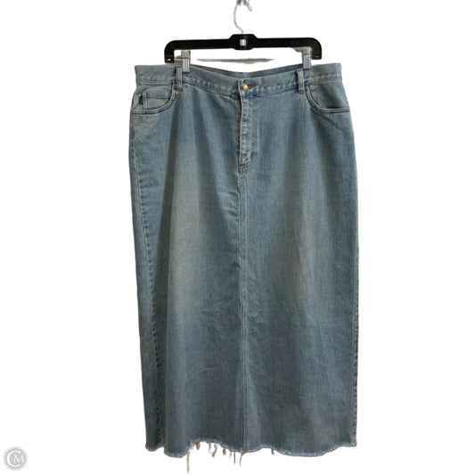 Skirt Maxi By Lauren By Ralph Lauren In Blue Denim, Size: 16