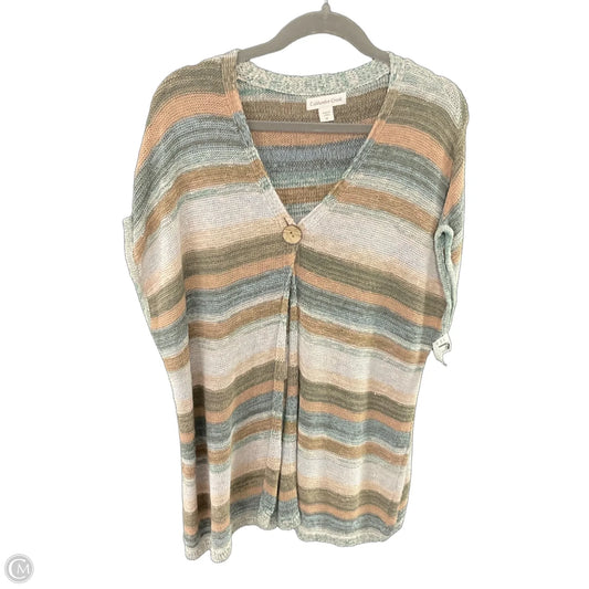 Sweater Cardigan By Coldwater Creek In Green, Size: 1x