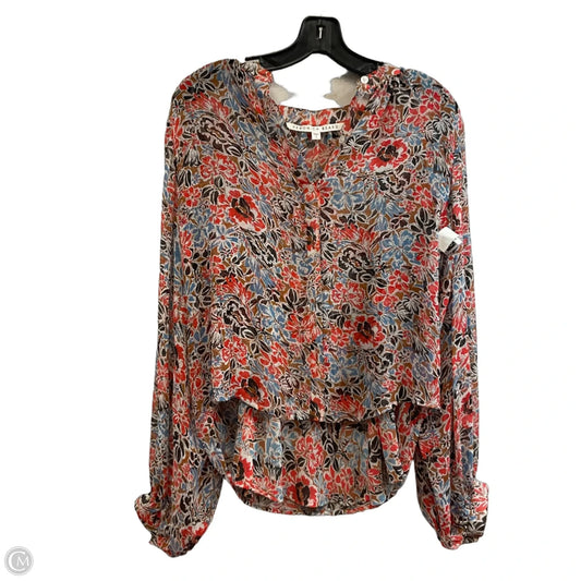Blouse Long Sleeve By Veronica Beard In Orange, Size: S