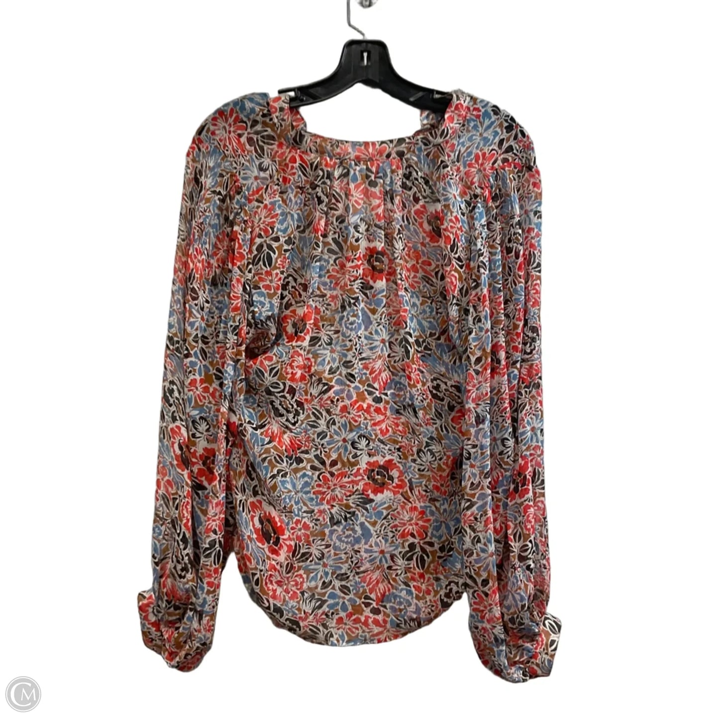 Blouse Long Sleeve By Veronica Beard In Orange, Size: S