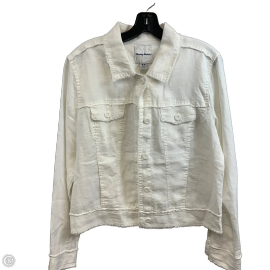 Jacket Linen By Tommy Bahama In White, Size: M