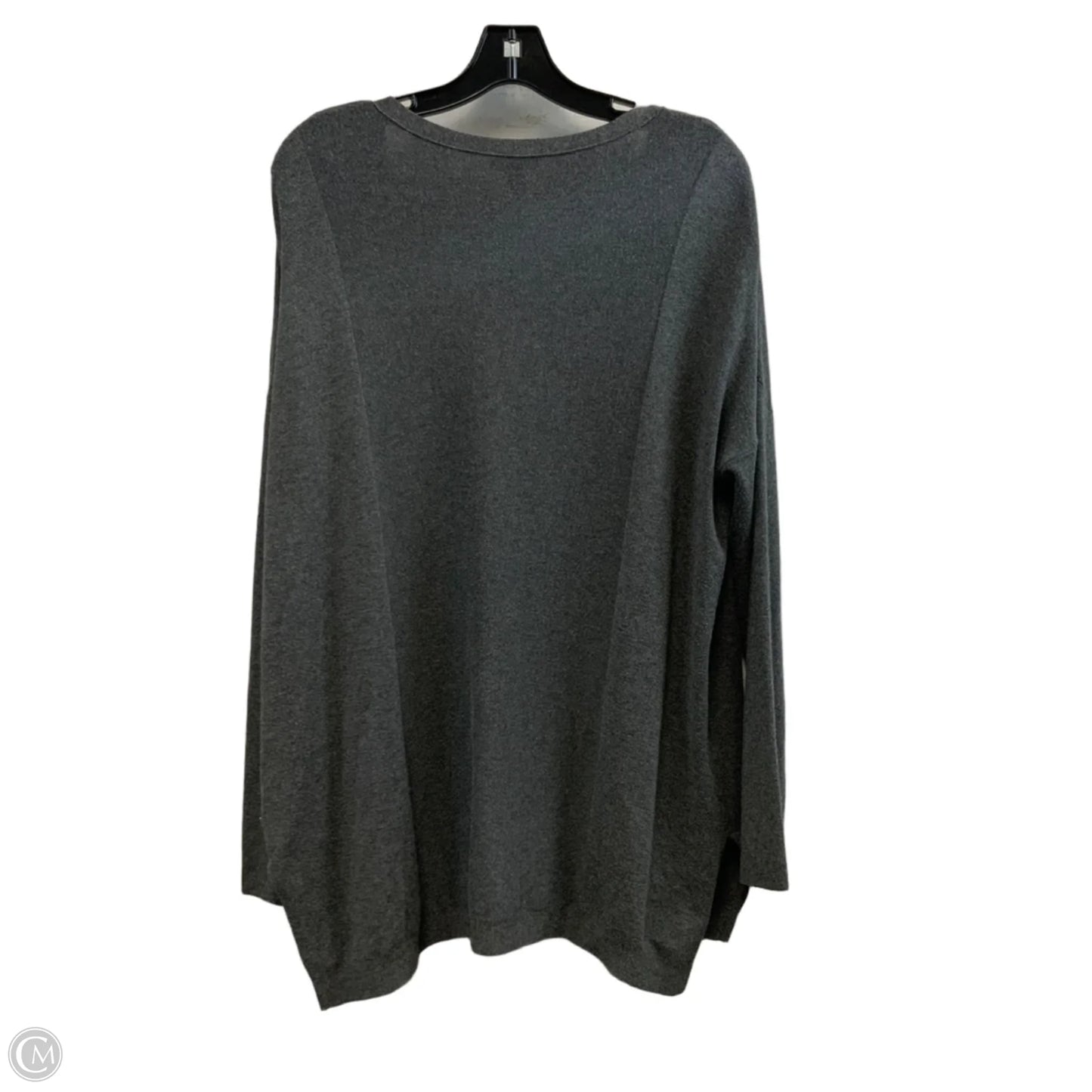 Sweater Cardigan By Eileen Fisher In Grey, Size: L