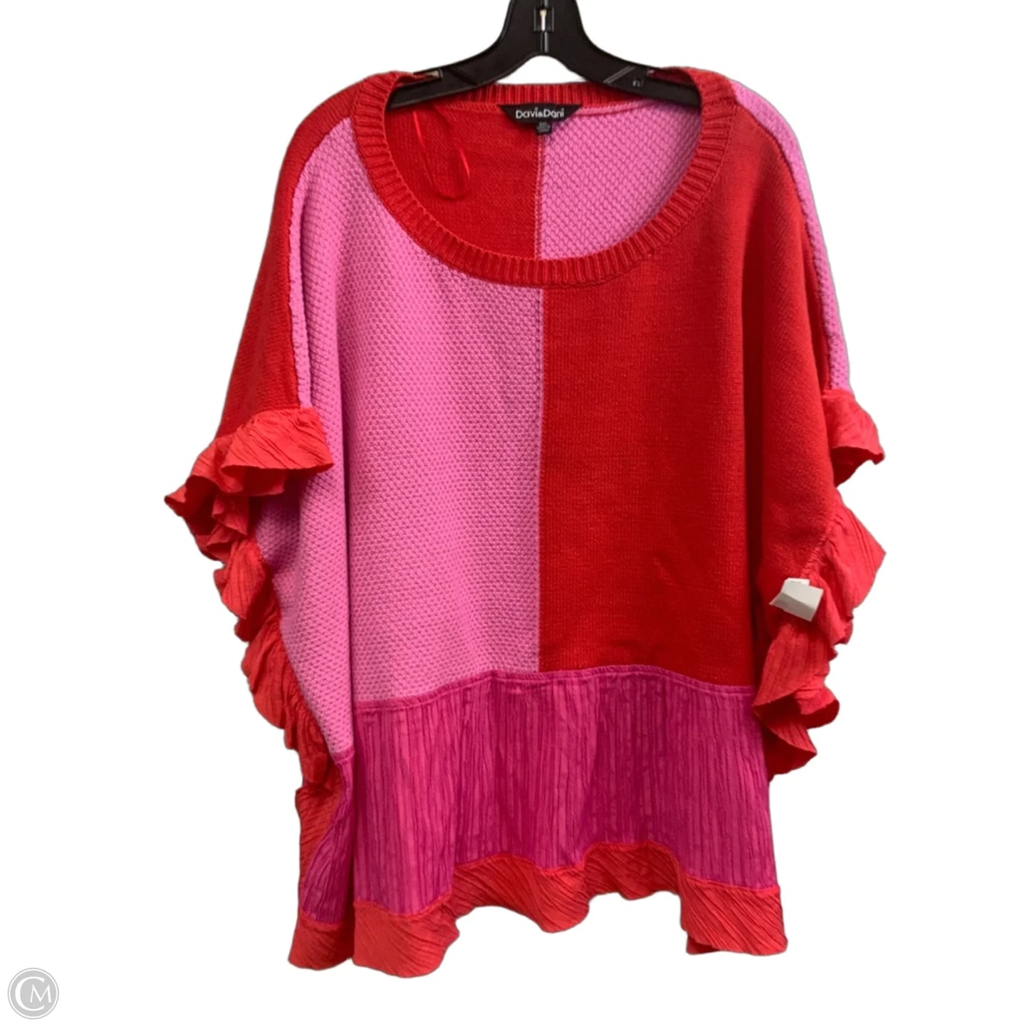 Sweater Short Sleeve By Davi & Dani In Orange, Size: 3x