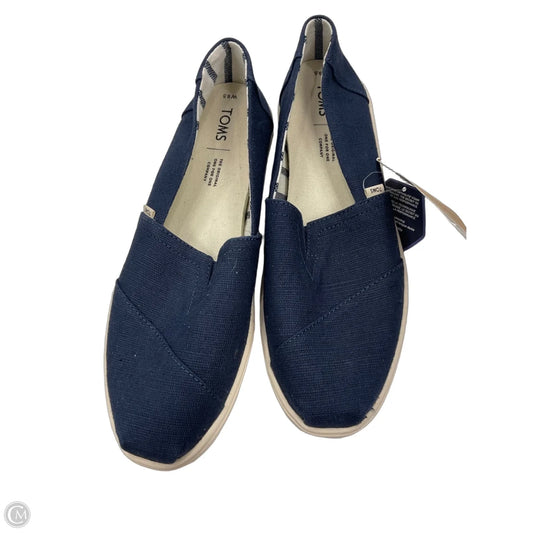 Shoes Flats By Toms In Blue, Size: 9.5