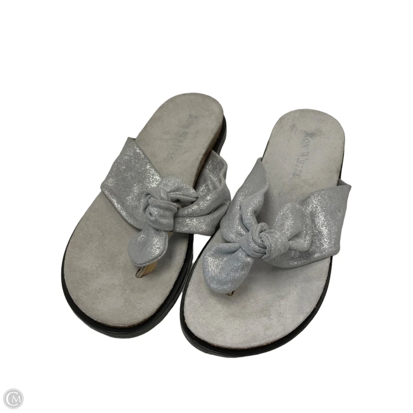 Sandals Flats By RON WHITE In Silver, Size: 9