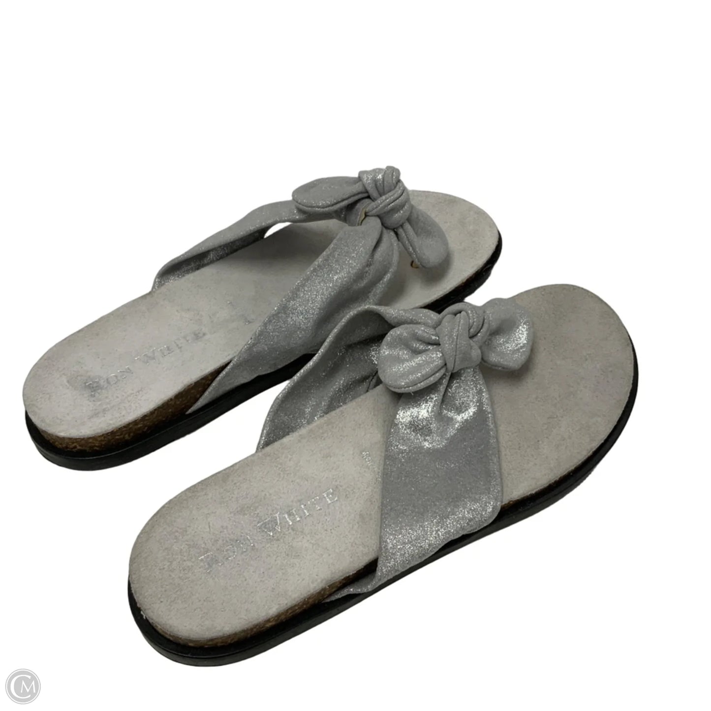 Sandals Flats By RON WHITE In Silver, Size: 9