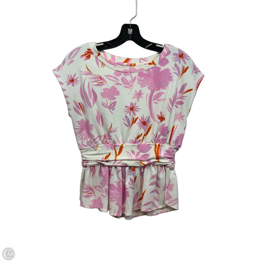 Top Short Sleeve By Anthropologie In Pink, Size: Xs