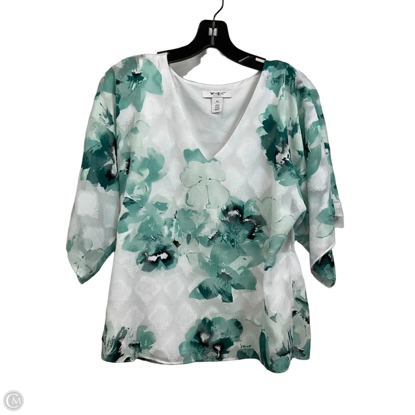 Top Short Sleeve By White House Black Market In Green, Size: Xs