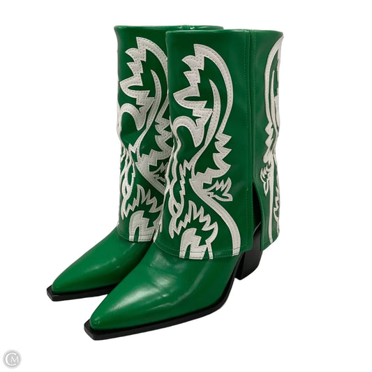 Boots Western By Azalea Wang In Green, Size: 8.5
