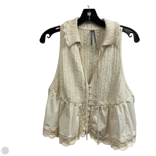 Top Sleeveless By Anthropologie In Cream, Size: M