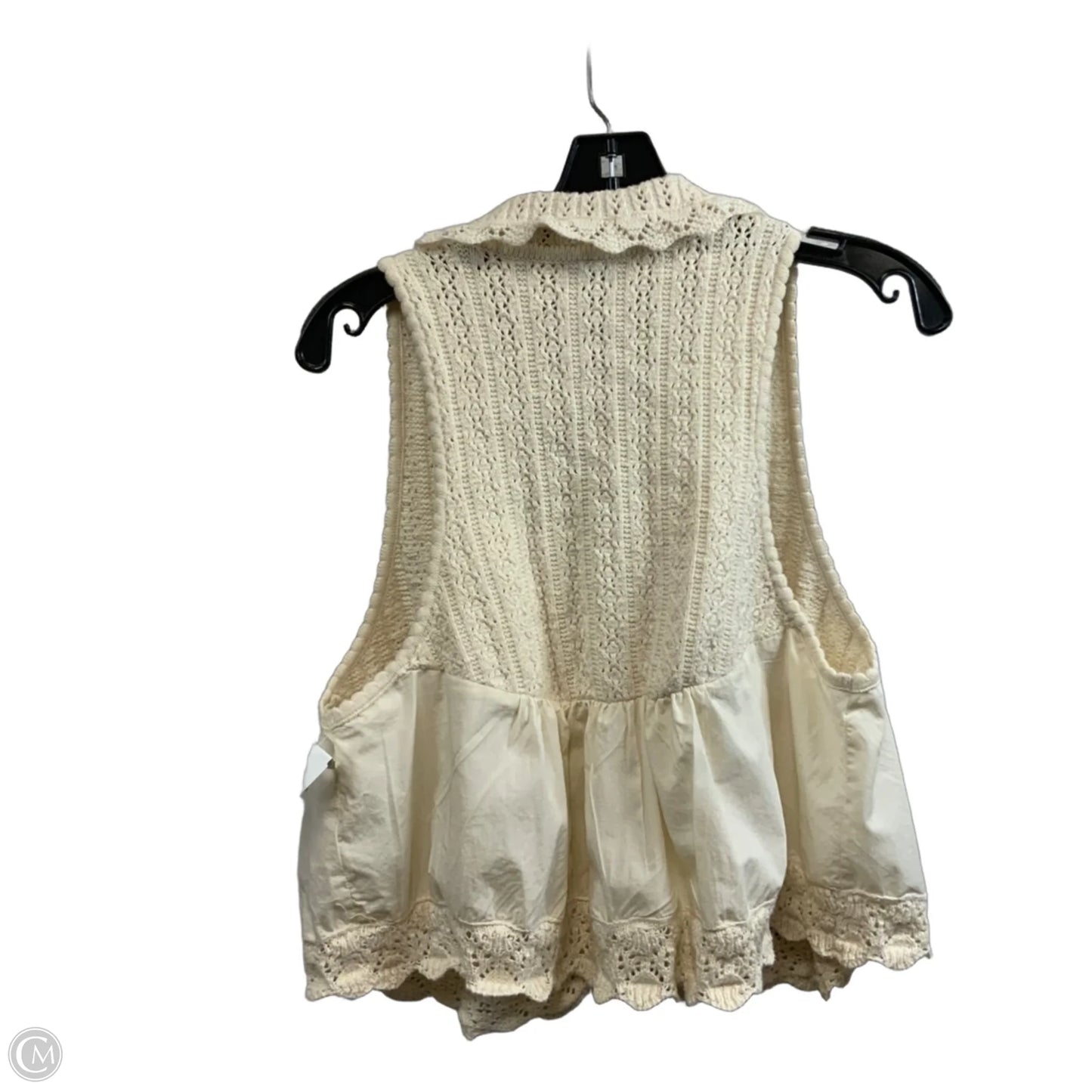 Top Sleeveless By Anthropologie In Cream, Size: M