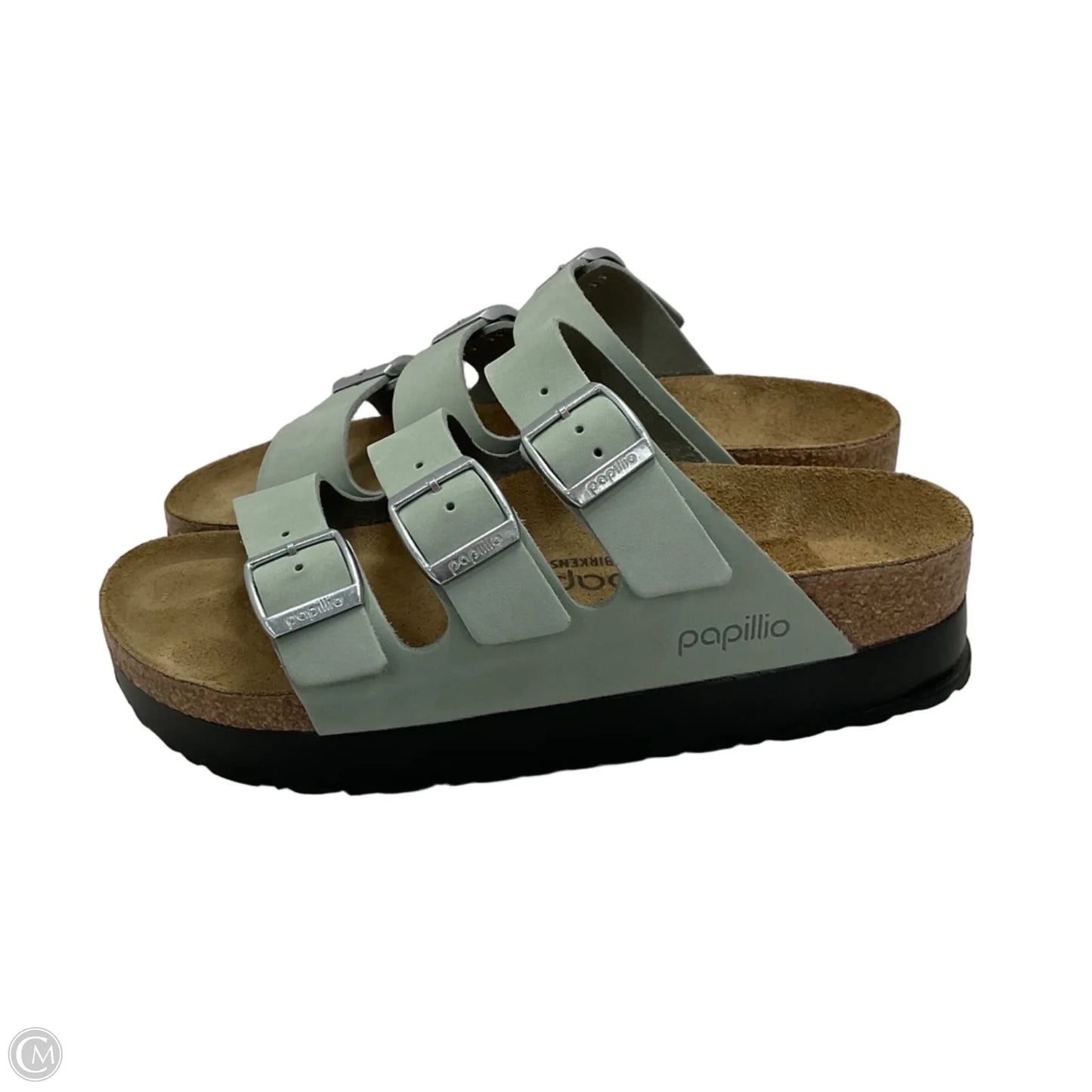Sandals Flats By Birkenstock In Green, Size: 6