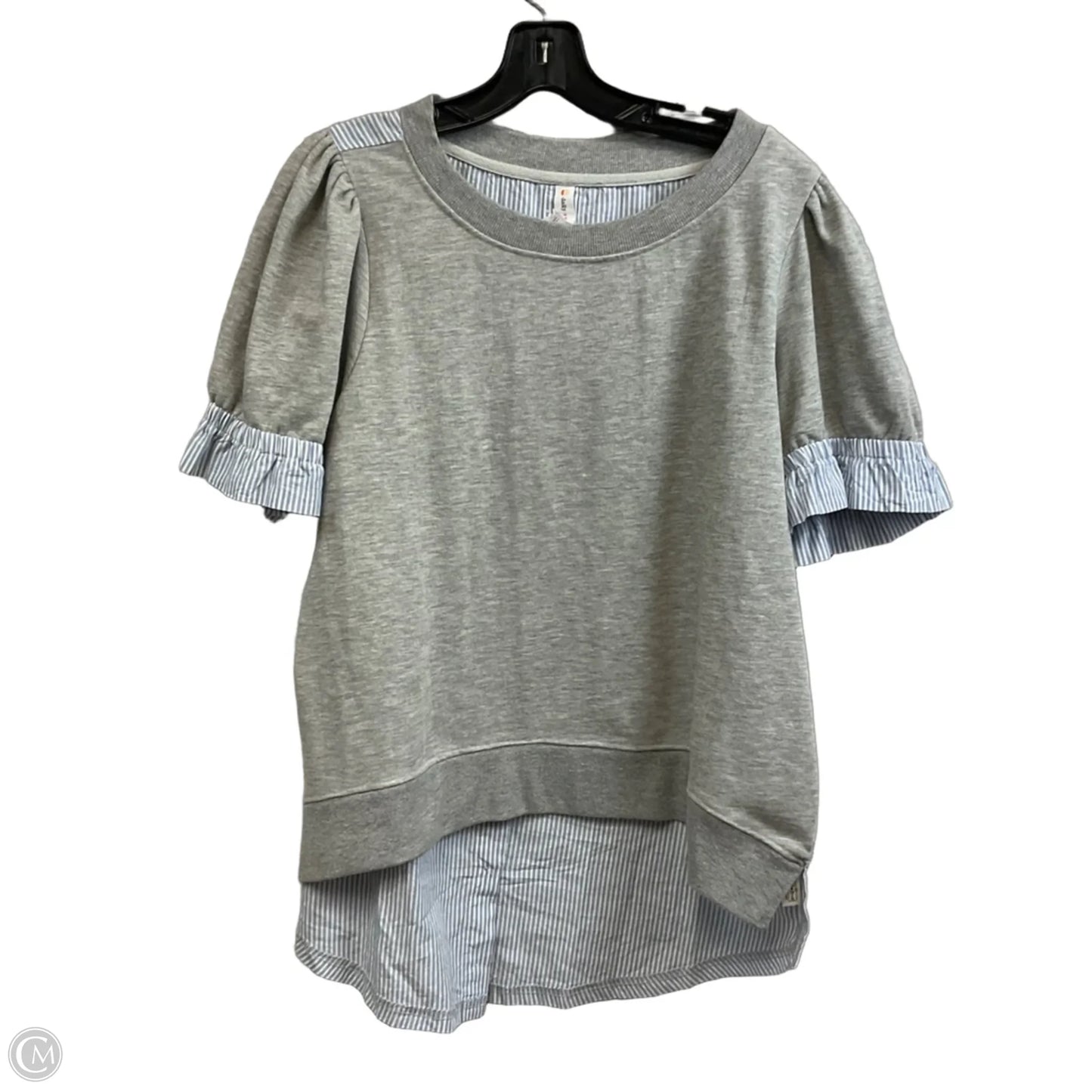 Top Short Sleeve By Daily Practice By Anthropologie In Grey, Size: Xl