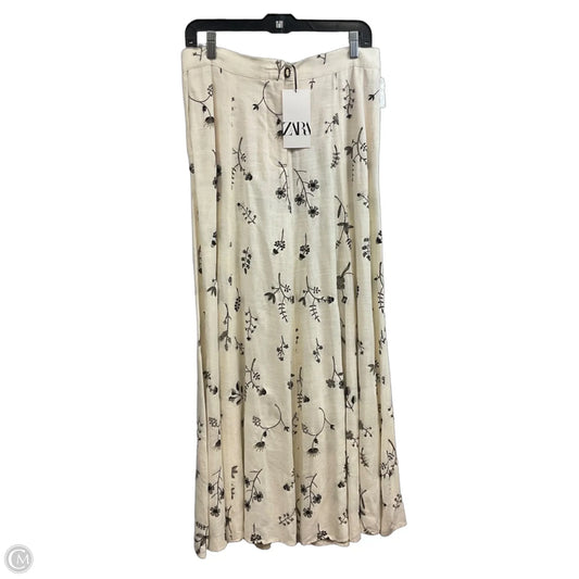 Skirt Maxi By Zara In Cream, Size: L
