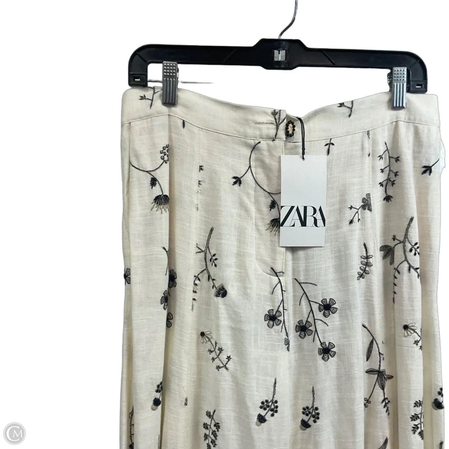 Skirt Maxi By Zara In Cream, Size: L